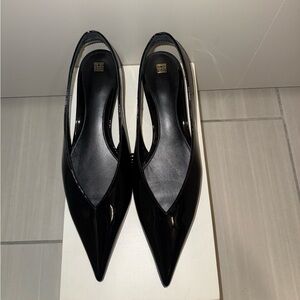 Toteme Wedge Slingback, 40, Black